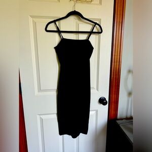 Top shop black ribbed dress